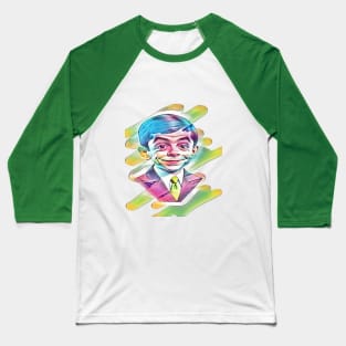 Animated Mr. Bean: Childhood Geometric Delight Baseball T-Shirt